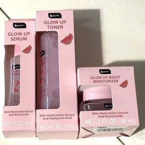 NIP BPure glow up watermelon extract niacinamide face serum toner moisturizer